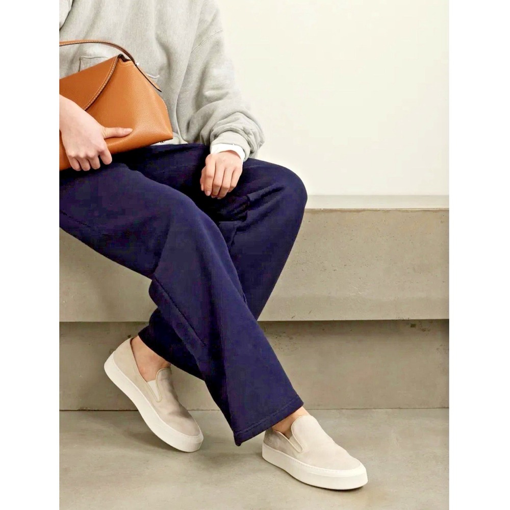 Common Projects Size 39 Bumpy Slip On Shoes Beige White Nubuck Leather ‼️READ‼️